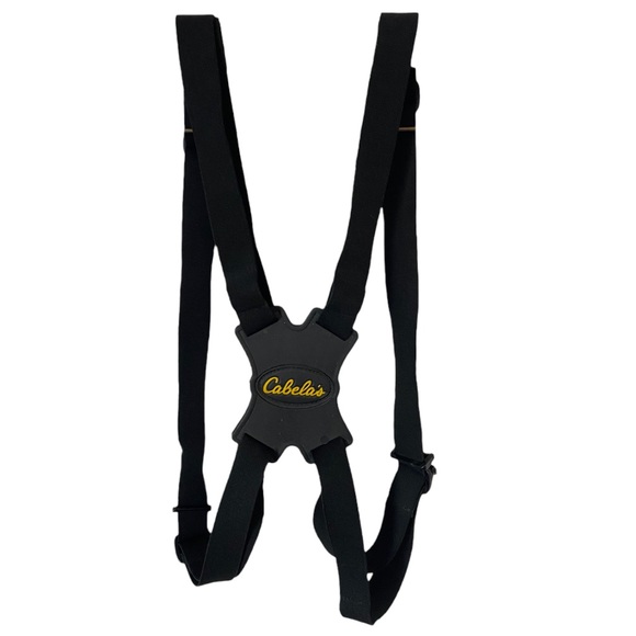 Cabelas Chest Pack Harness Elastic Black Bino Replacement Hunting Hiking Strap - Picture 1 of 4